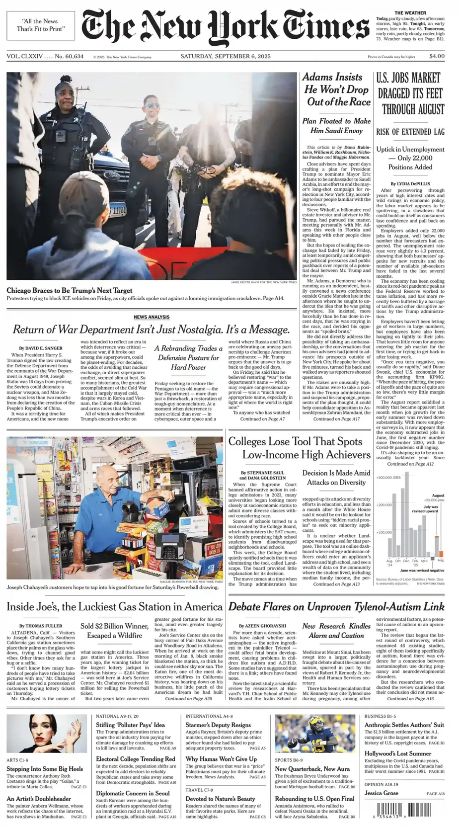 纽约时报 2025-09-06 The New York Times 外刊下载