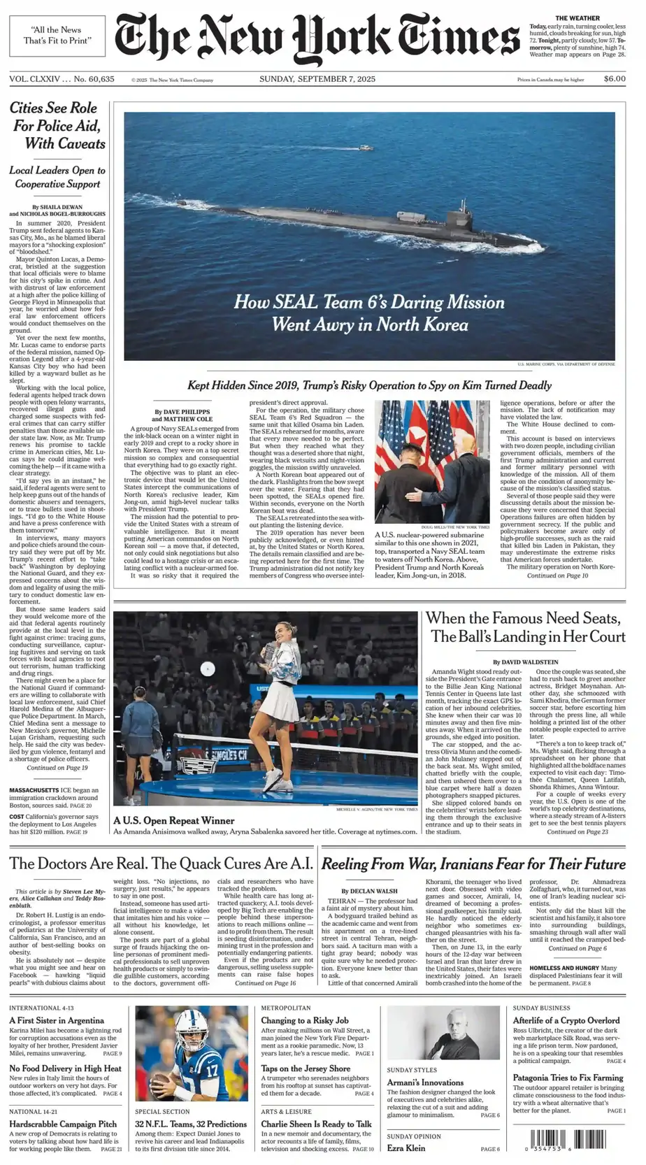 纽约时报 2025-09-07 The New York Times 外刊下载