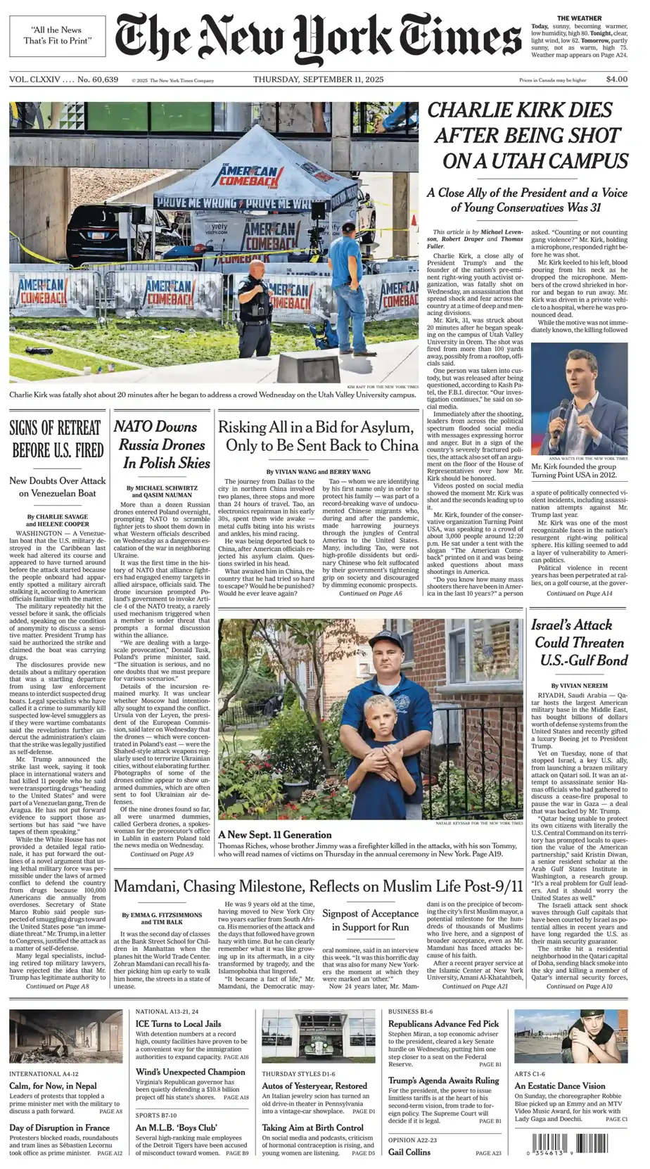 纽约时报 2025-09-11 The New York Times 外刊下载