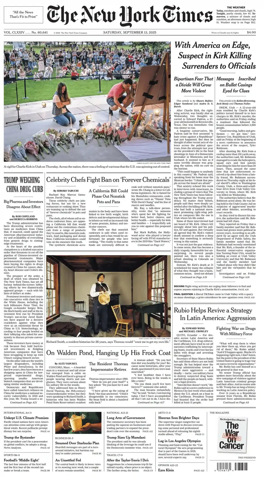 纽约时报 2025-09-13 The New York Times 外刊下载