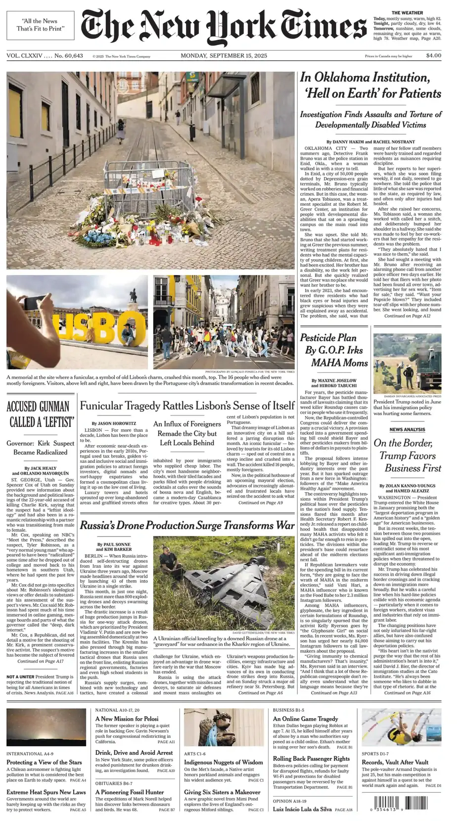 纽约时报 2025-09-15 The New York Times 外刊下载