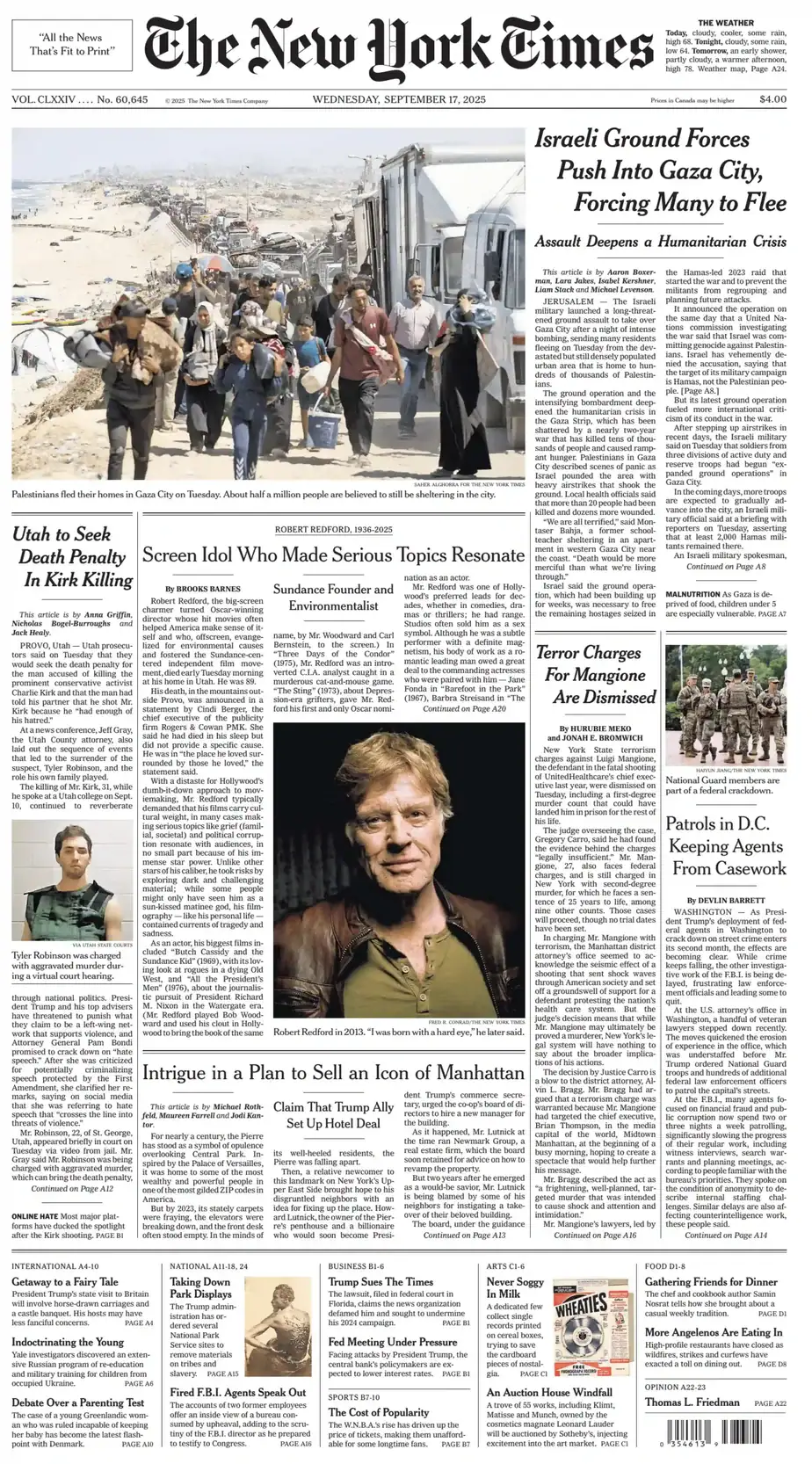 纽约时报 2025-09-17 The New York Times 外刊下载