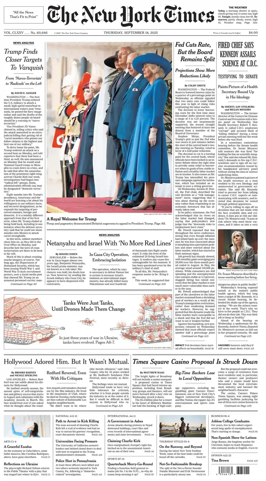 纽约时报 2025-09-18 The New York Times 外刊下载