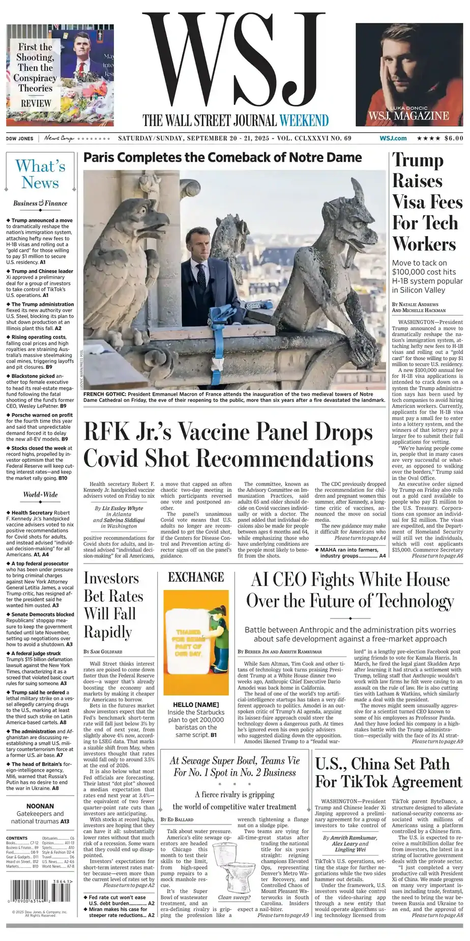 华尔街日报 2025-09-20 The Wall Street Journal 外刊下载