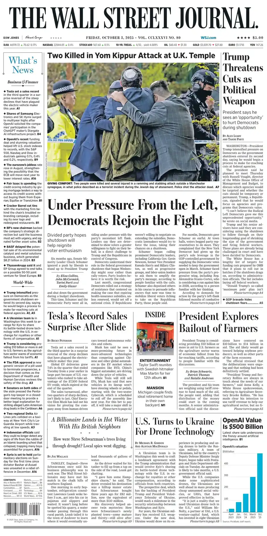 华尔街日报 2025-10-03 The Wall Street Journal 外刊下载