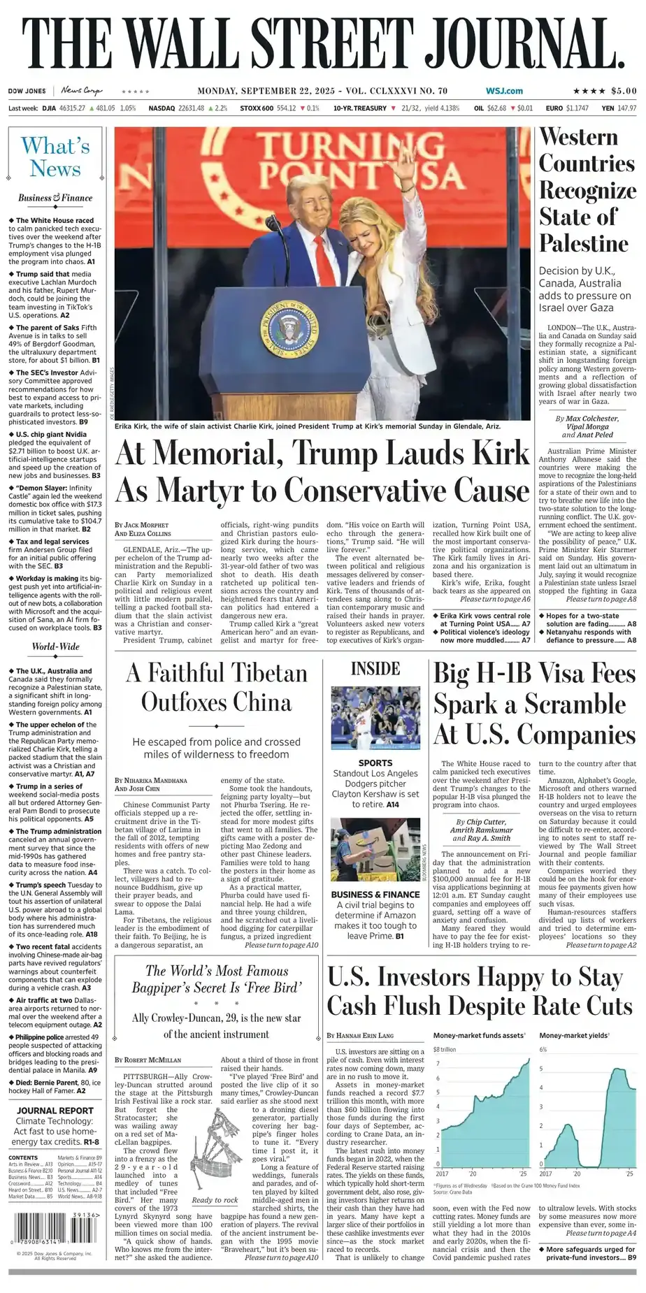 华尔街日报 2025-09-22 The Wall Street Journal 外刊下载