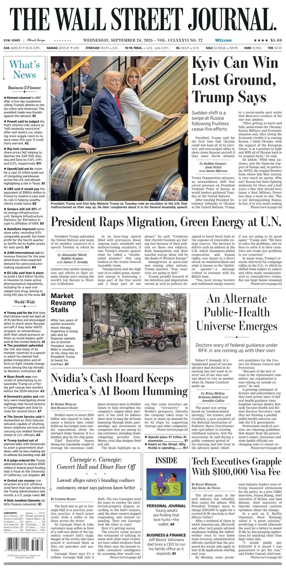 华尔街日报 2025-09-24 The Wall Street Journal 外刊下载 华尔街日报 2025-09-24 The Wall Street Journal 外刊下载