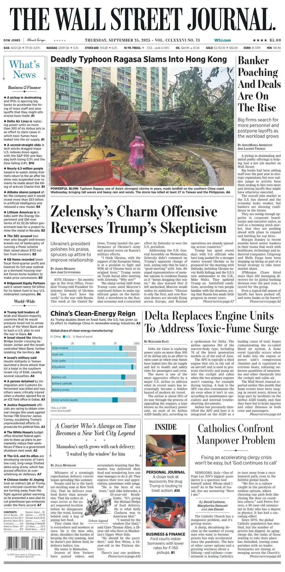 华尔街日报 2025-09-25 The Wall Street Journal 外刊下载 华尔街日报 2025-09-25 The Wall Street Journal 外刊下载
