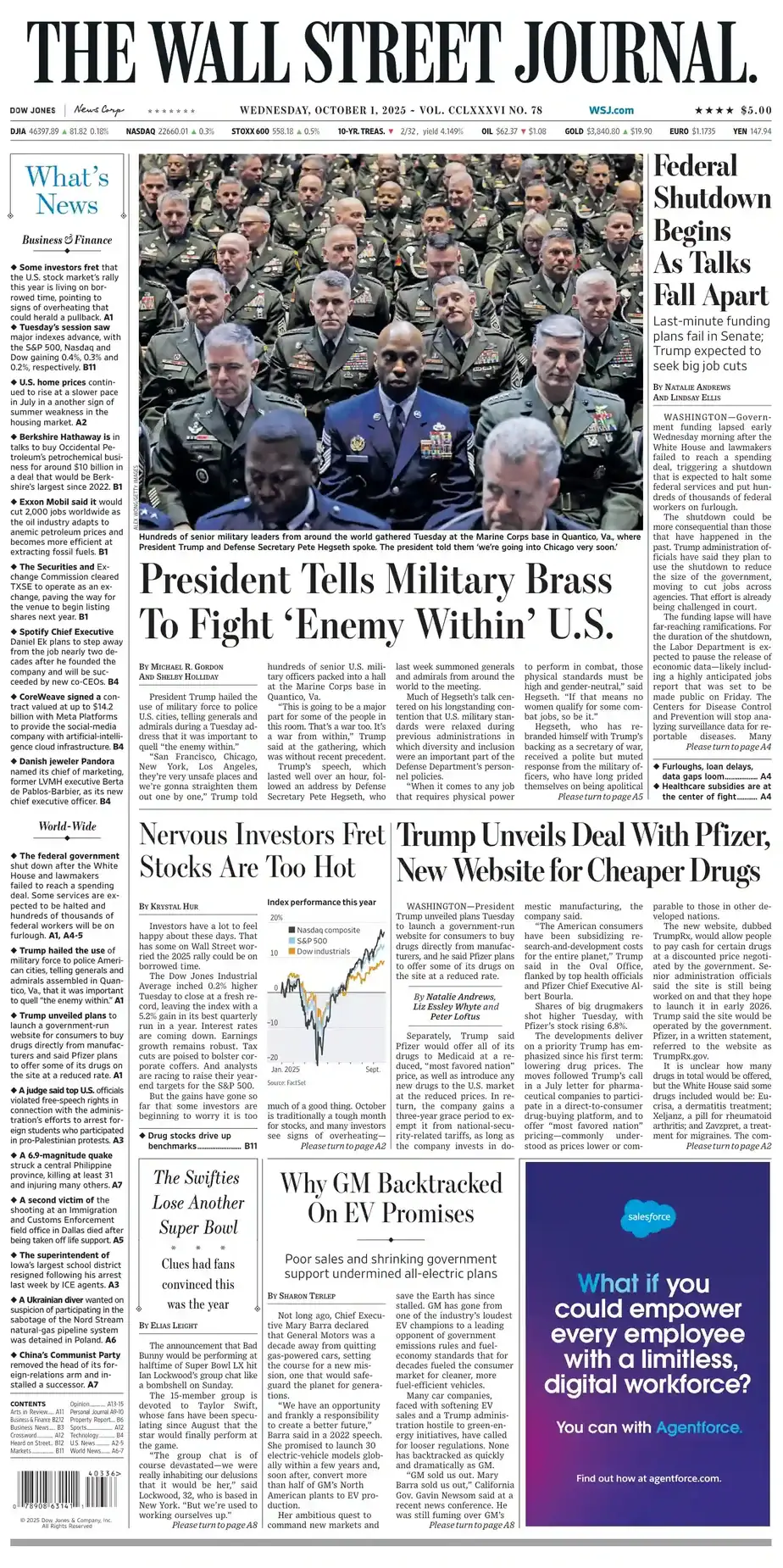 华尔街日报 2025-10-01 The Wall Street Journal 外刊下载