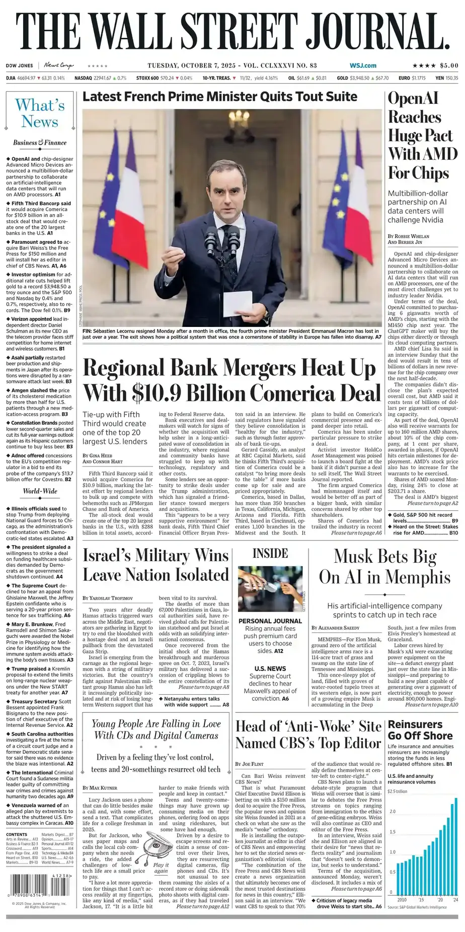 华尔街日报 2025-10-07 The Wall Street Journal 外刊下载