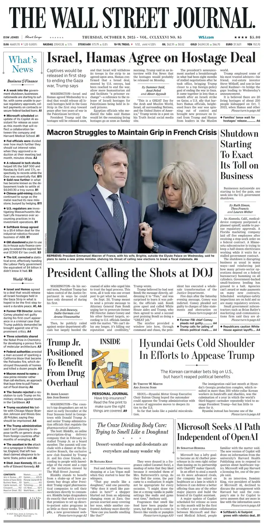 华尔街日报 2025-10-09 The Wall Street Journal 外刊下载