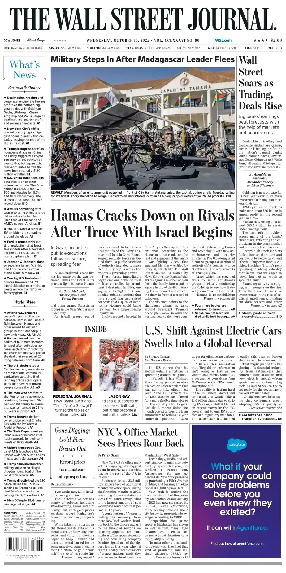 华尔街日报 2025-10-15 The Wall Street Journal 外刊下载