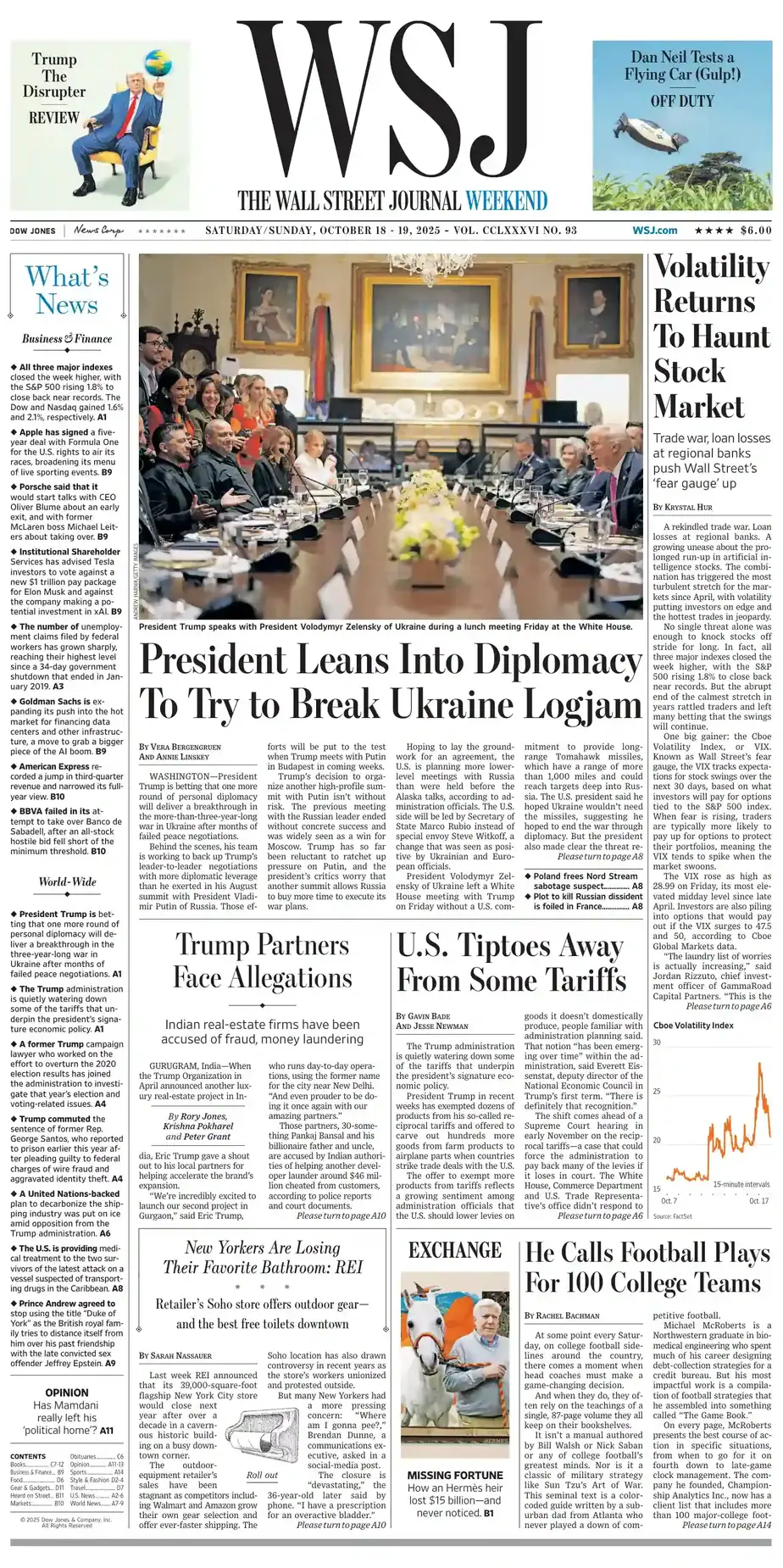 华尔街日报 2025-10-18 The Wall Street Journal 外刊下载