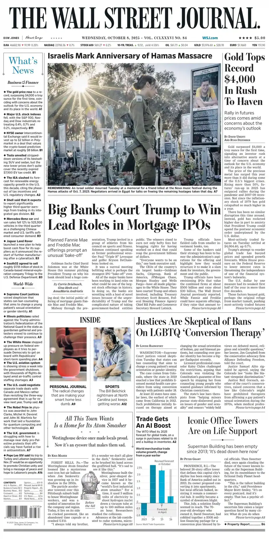 华尔街日报 2025-10-08 The Wall Street Journal 外刊下载