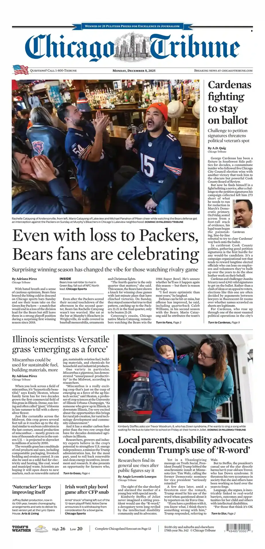 芝加哥论坛报 2025-12-08 Chicago Tribune 外刊下载