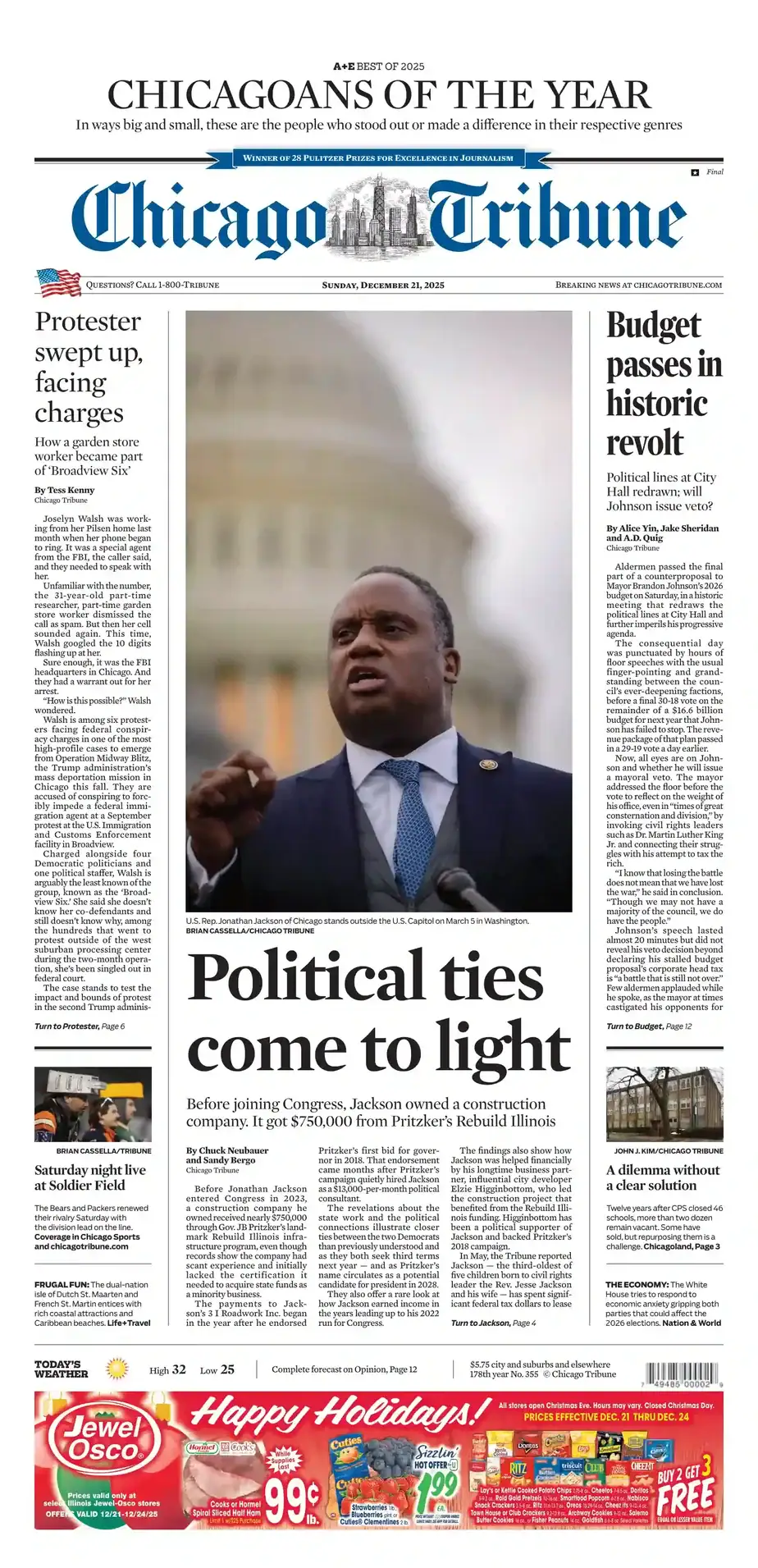 芝加哥论坛报 2025-12-21 Chicago Tribune 外刊下载