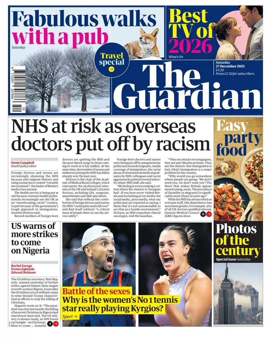 卫报 2025-12-27 The Guardian 外刊下载 英文报纸