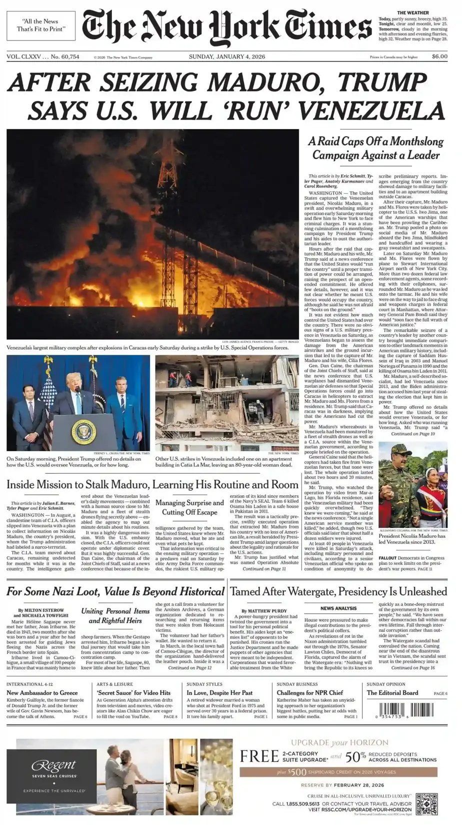 纽约时报 2026-01-04 The New York Times 外刊下载 英语报纸