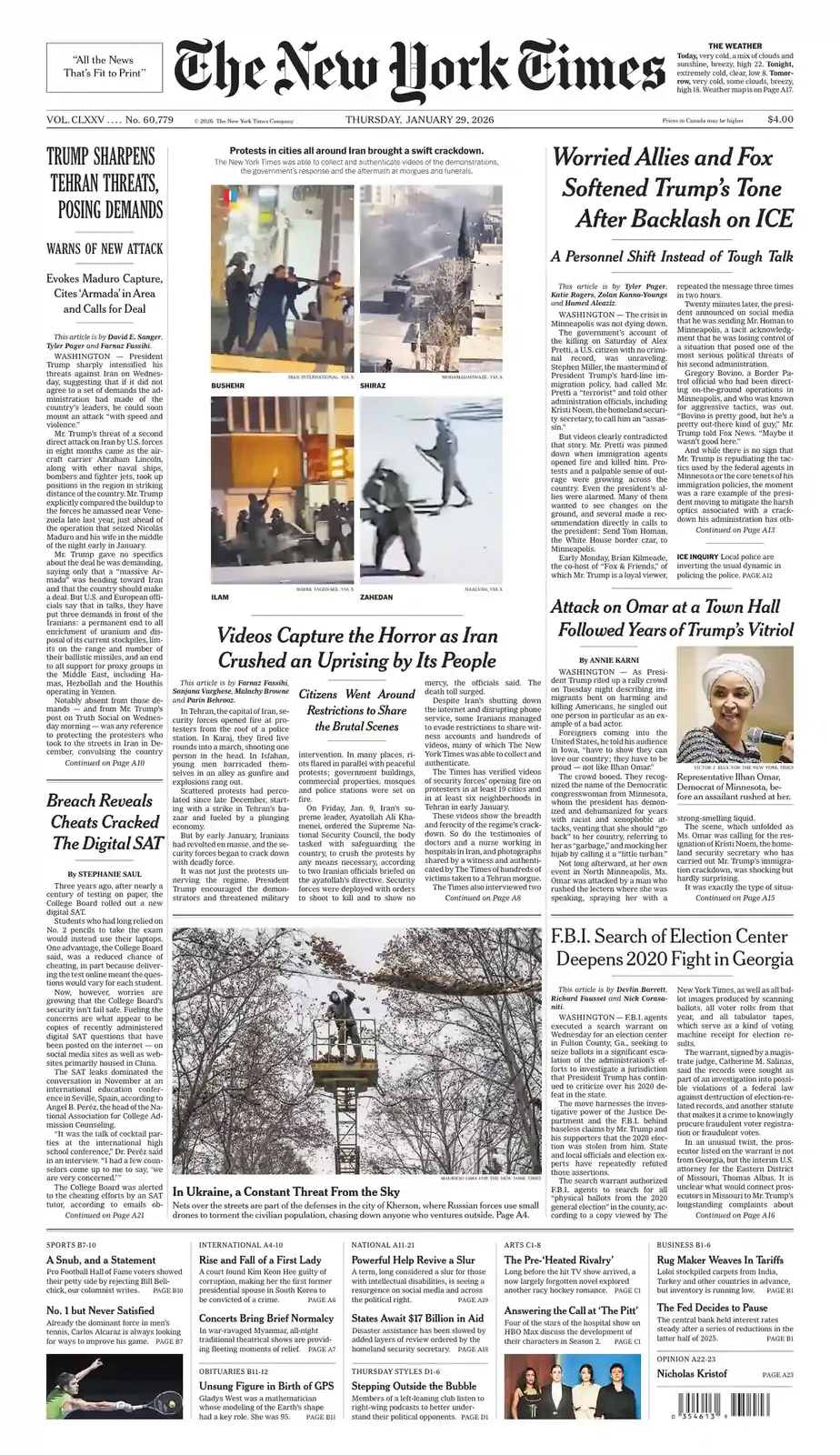 纽约时报 2026-01-29 The New York Times