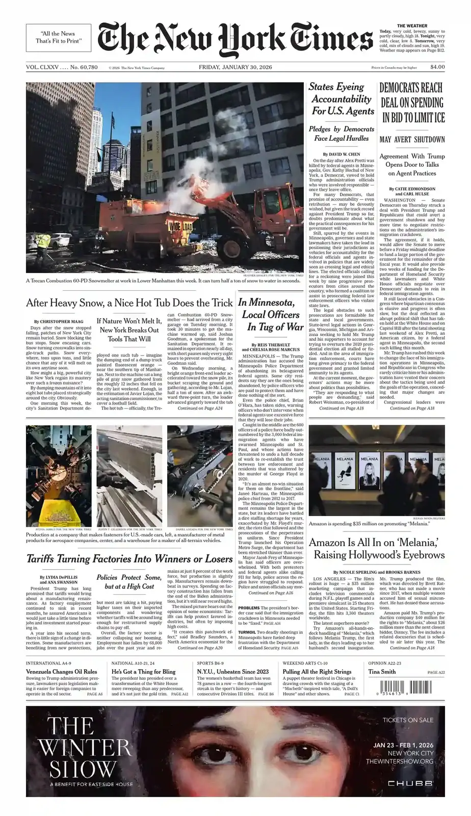 纽约时报 2026-01-30 The New York Times