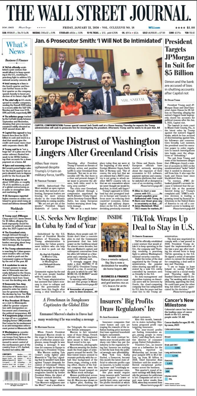 华尔街日报 2026-01-23 The Wall Street Journal