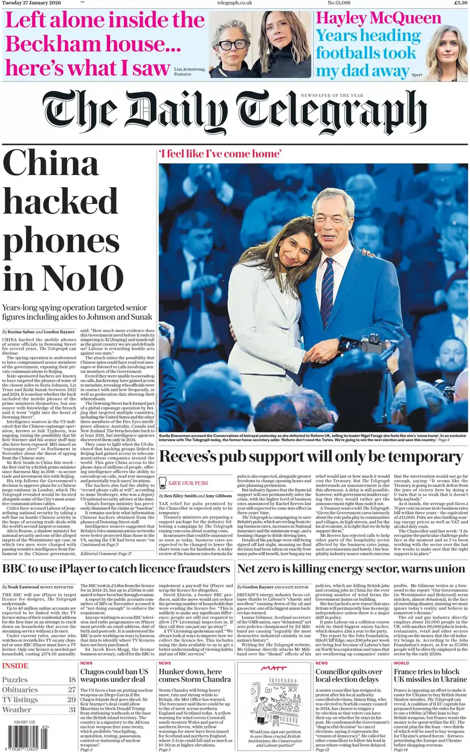 The Daily Telegraph 2026-01-27 每日电讯