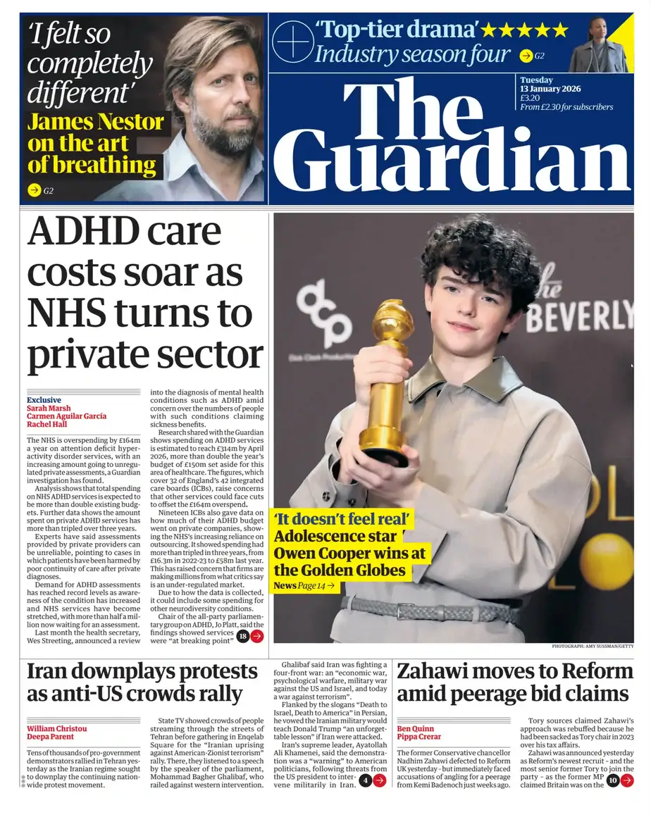 卫报 2026-01-13 The Guardian 外刊下载 英文报纸