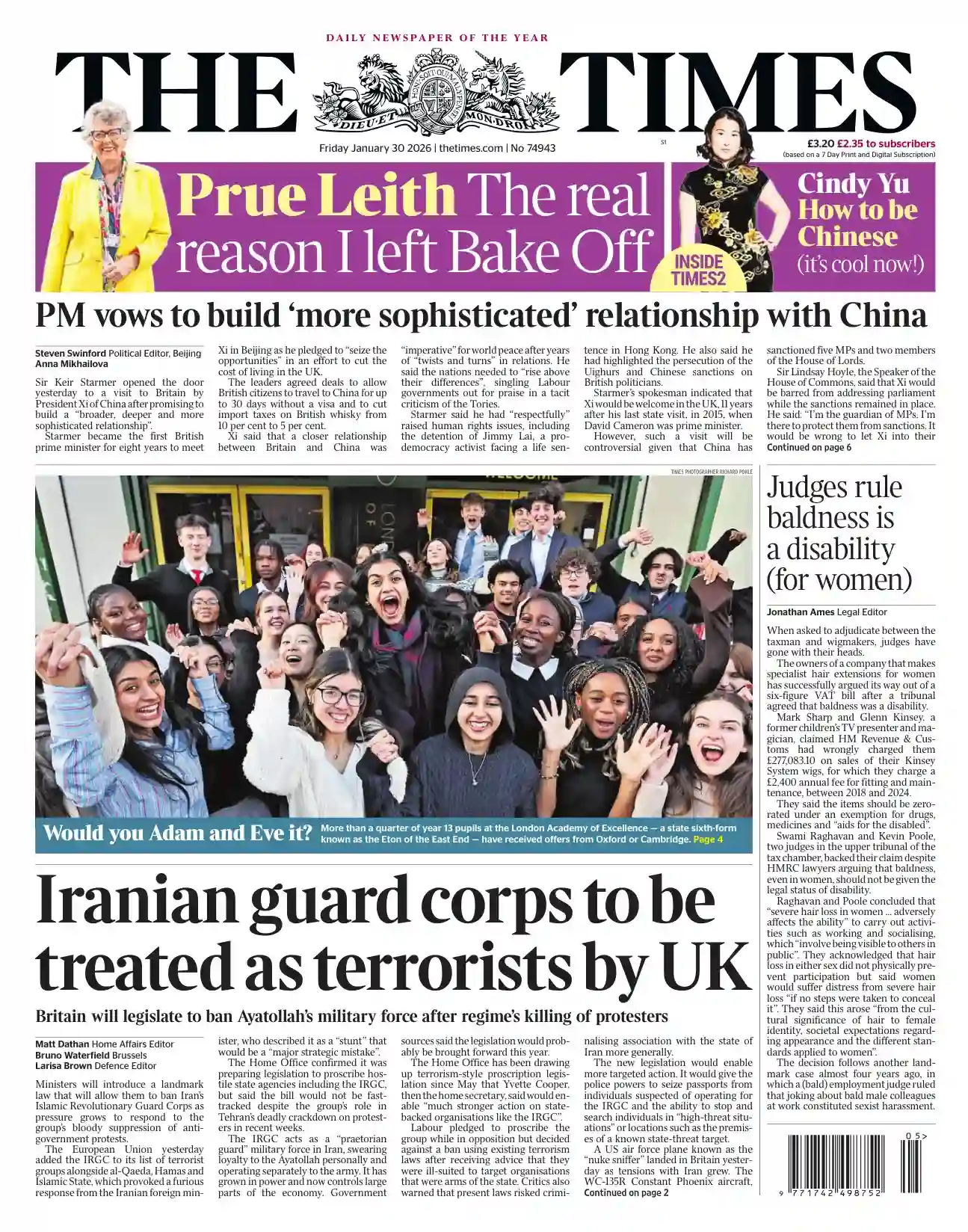 泰晤士报 2026-01-30 The Times