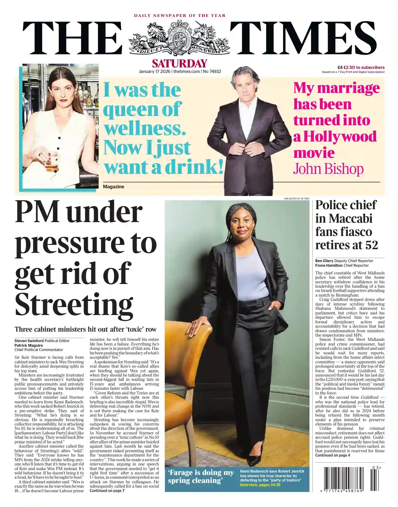泰晤士报 2026-01-17 The Times