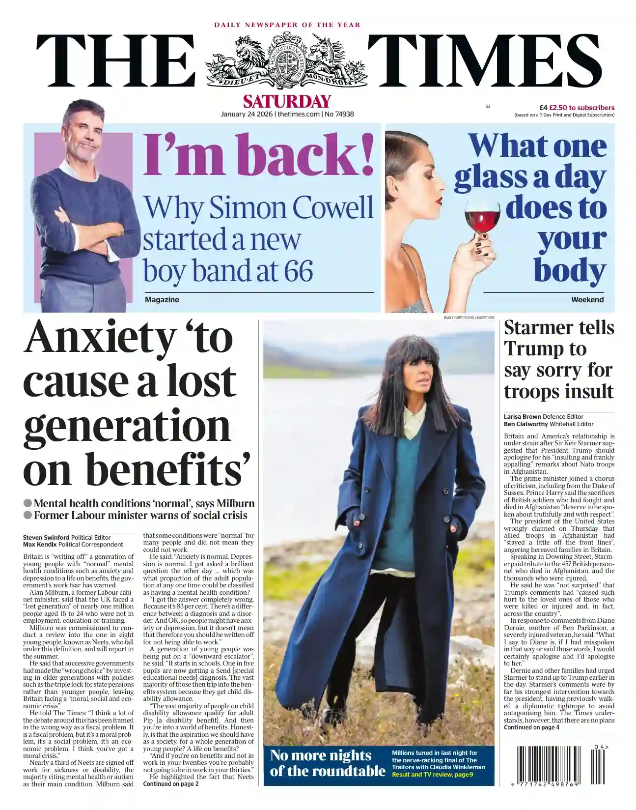 泰晤士报 2026-01-24 The Times