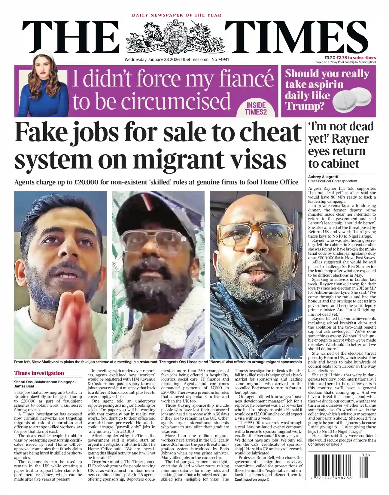 泰晤士报 2026-01-28 The Times