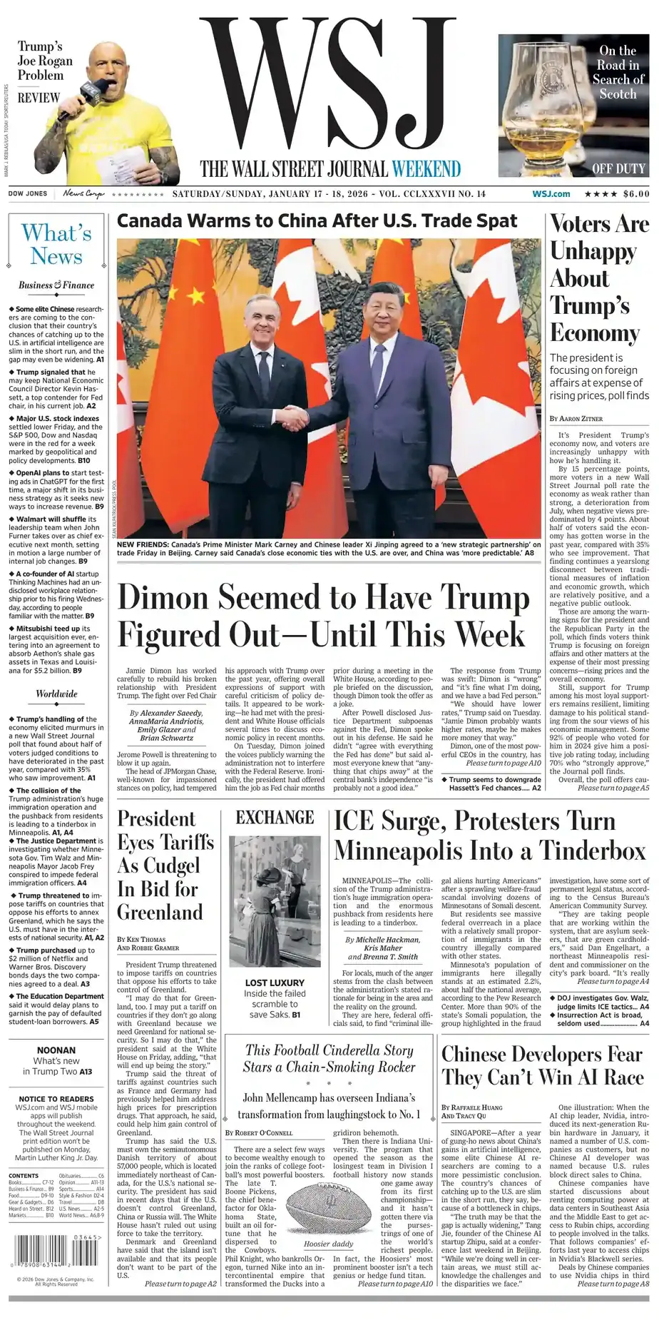 华尔街日报 2026-01-17 The Wall Street Journal