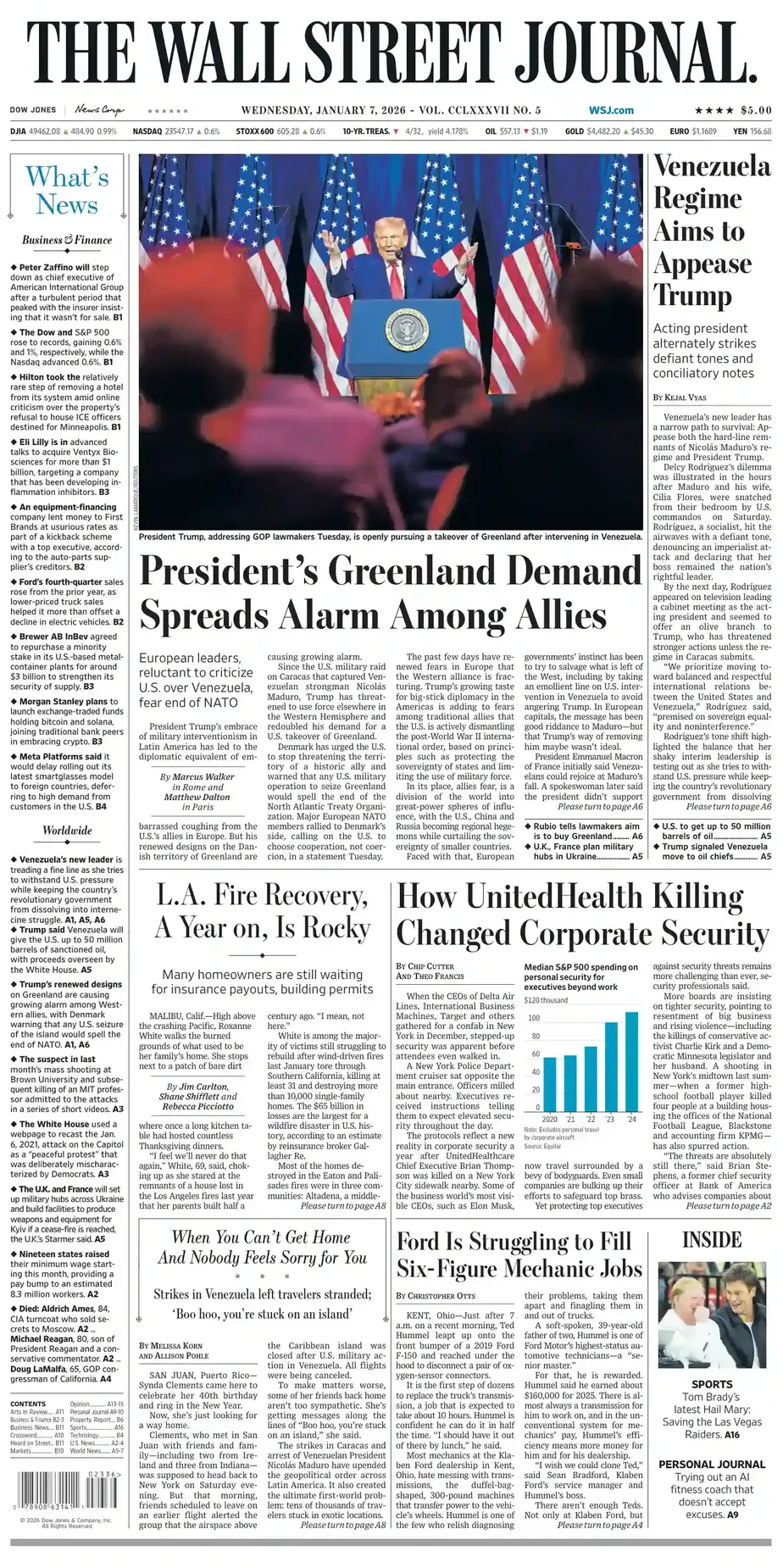 华尔街日报 2026-01-07 The Wall Street Journal 外刊下载