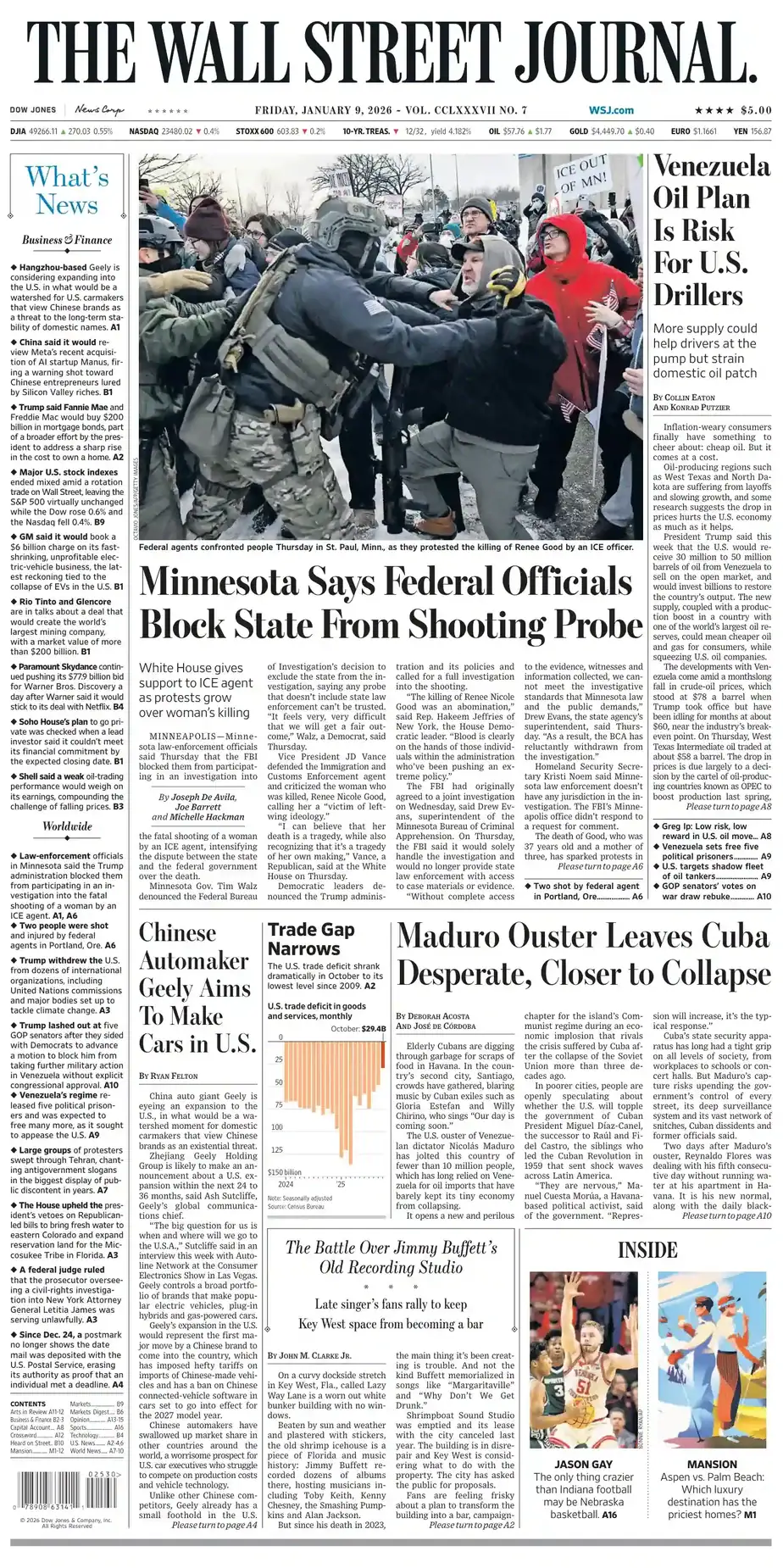 华尔街日报 2026-01-09 The Wall Street Journal 外刊下载