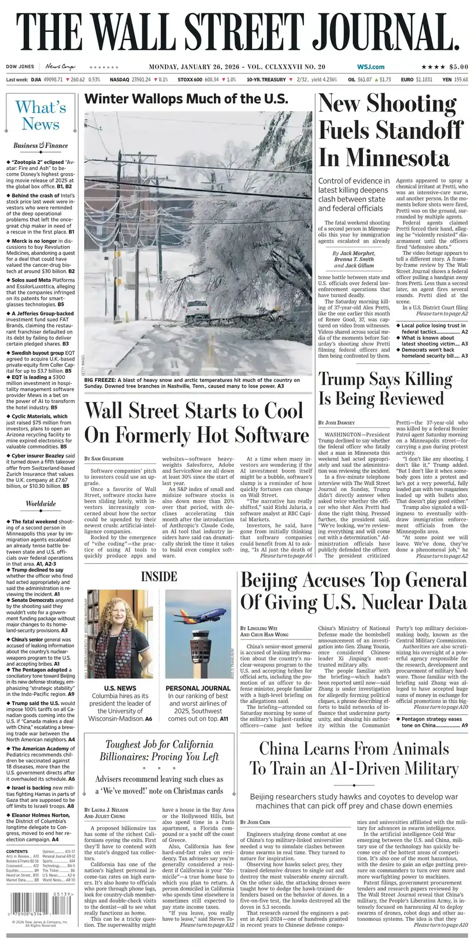 华尔街日报 2026-01-26 The Wall Street Journal
