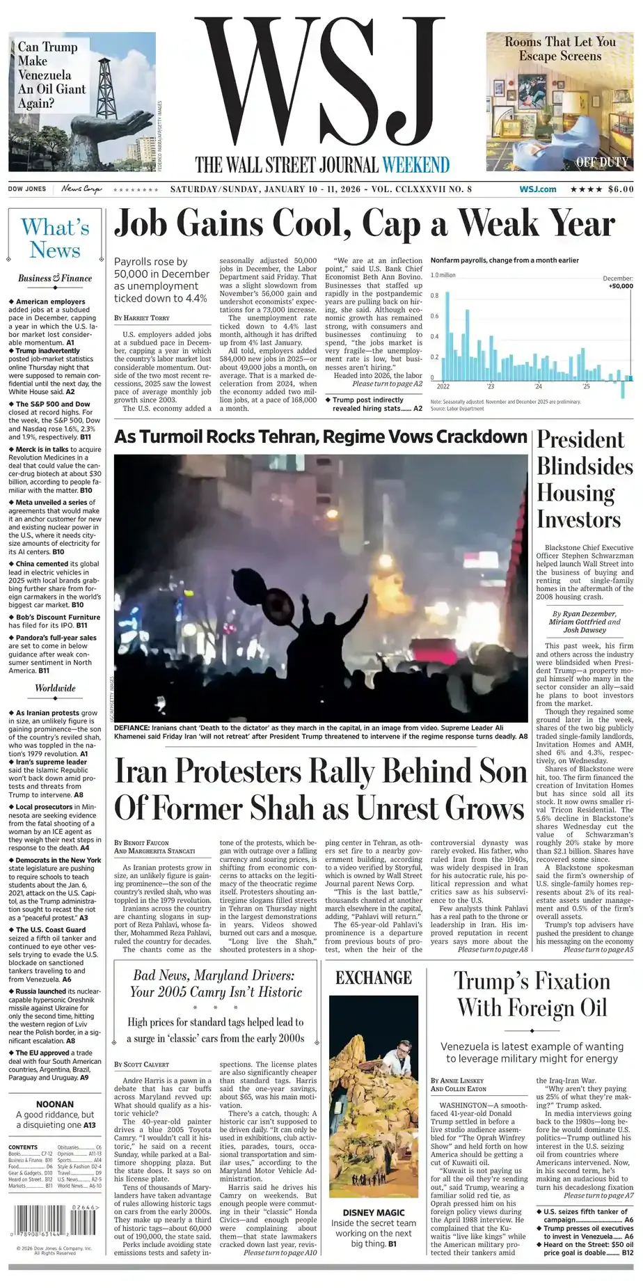华尔街日报 2026-01-10 The Wall Street Journal 外刊下载