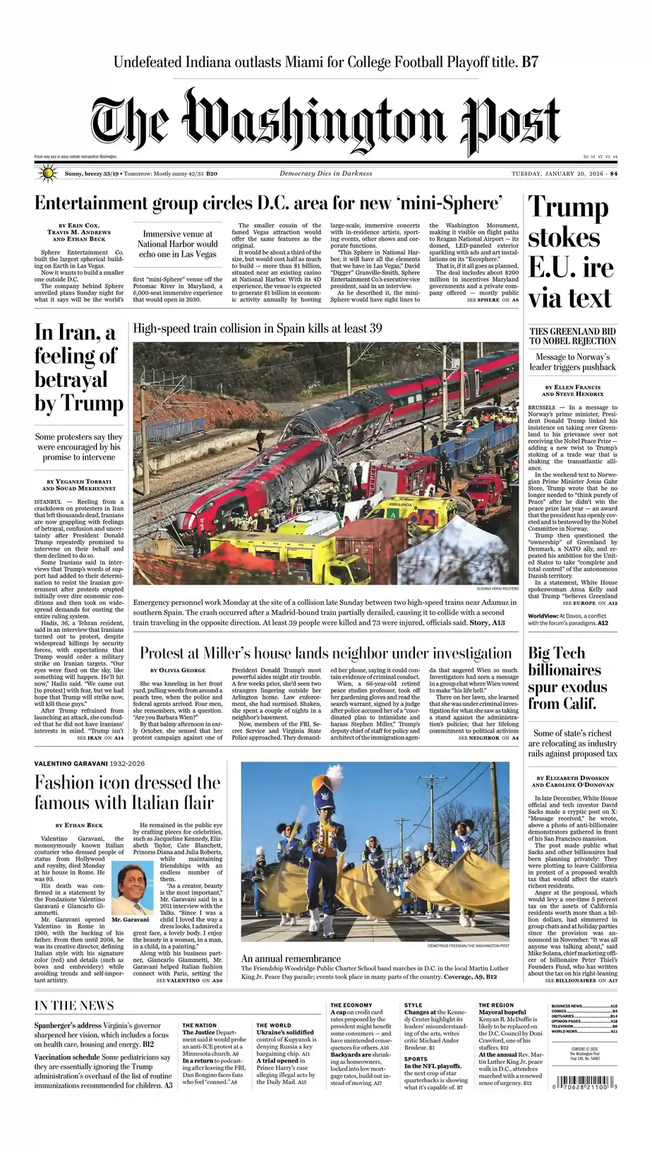The Washington Post 2026-01-20 华盛顿邮报