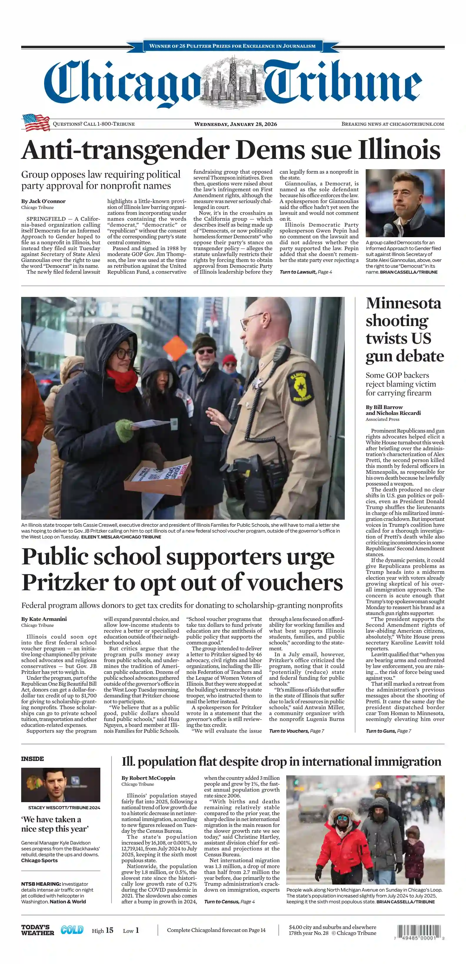 芝加哥论坛报 2026-01-28 Chicago Tribune