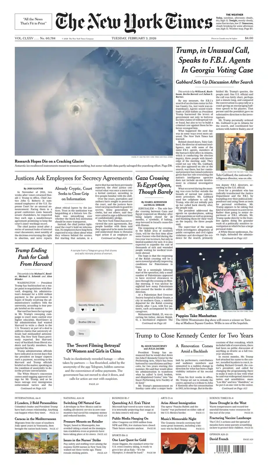 纽约时报 2026-02-03 The New York Times