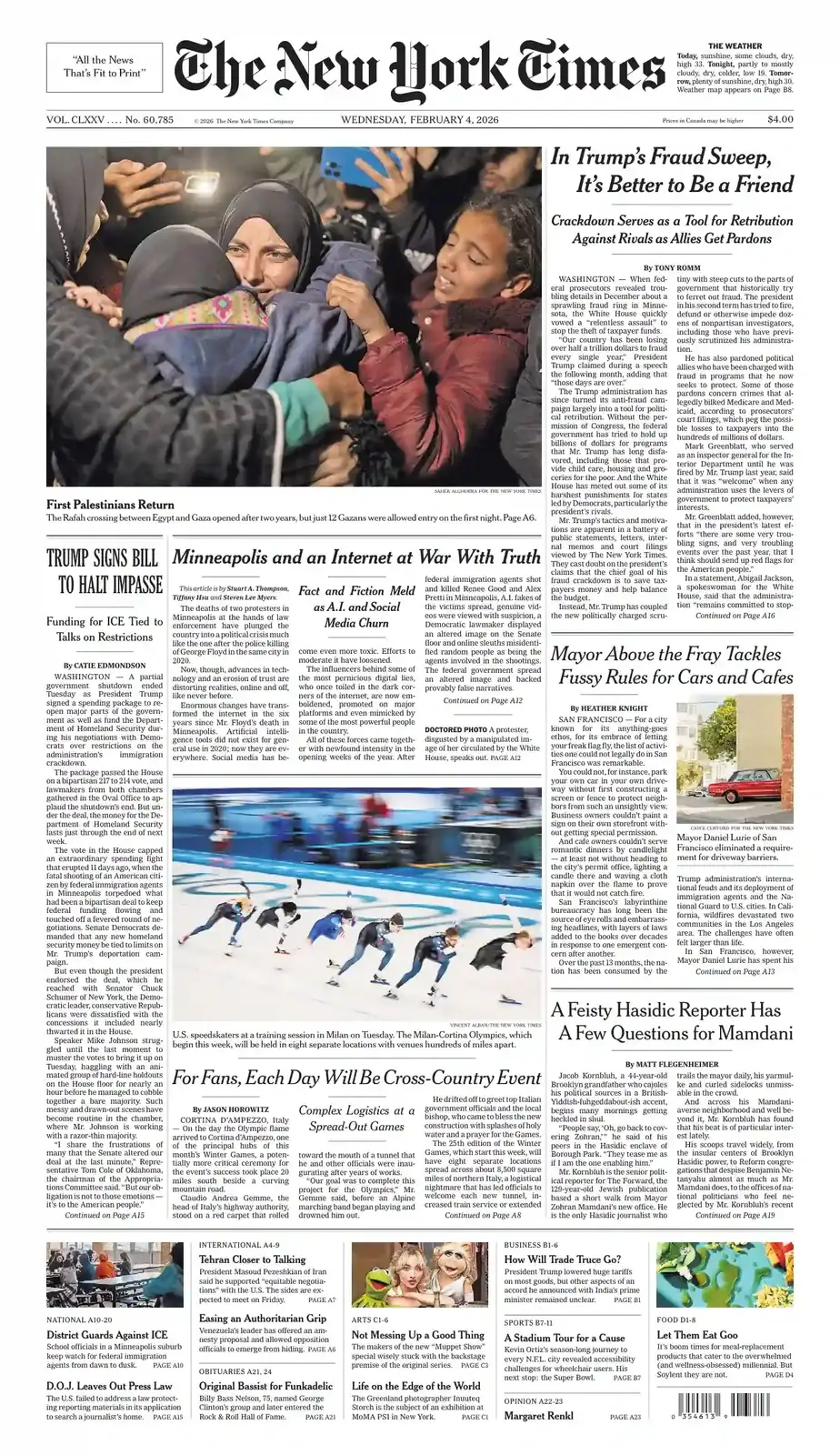 纽约时报 2026-02-04 The New York Times
