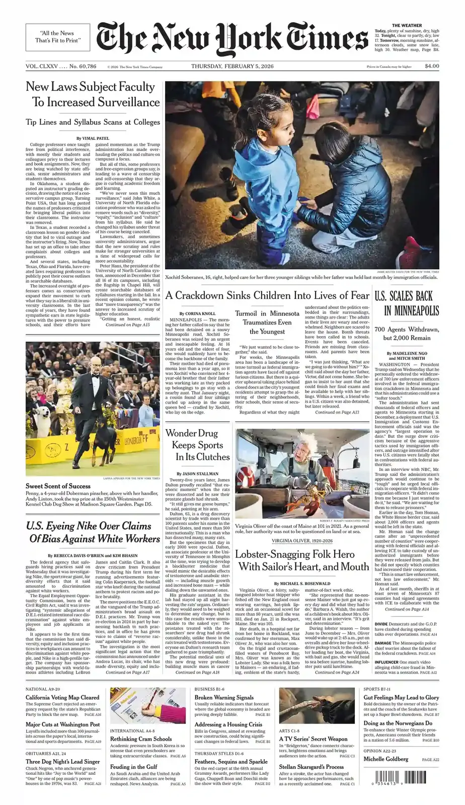纽约时报 2026-02-05 The New York Times