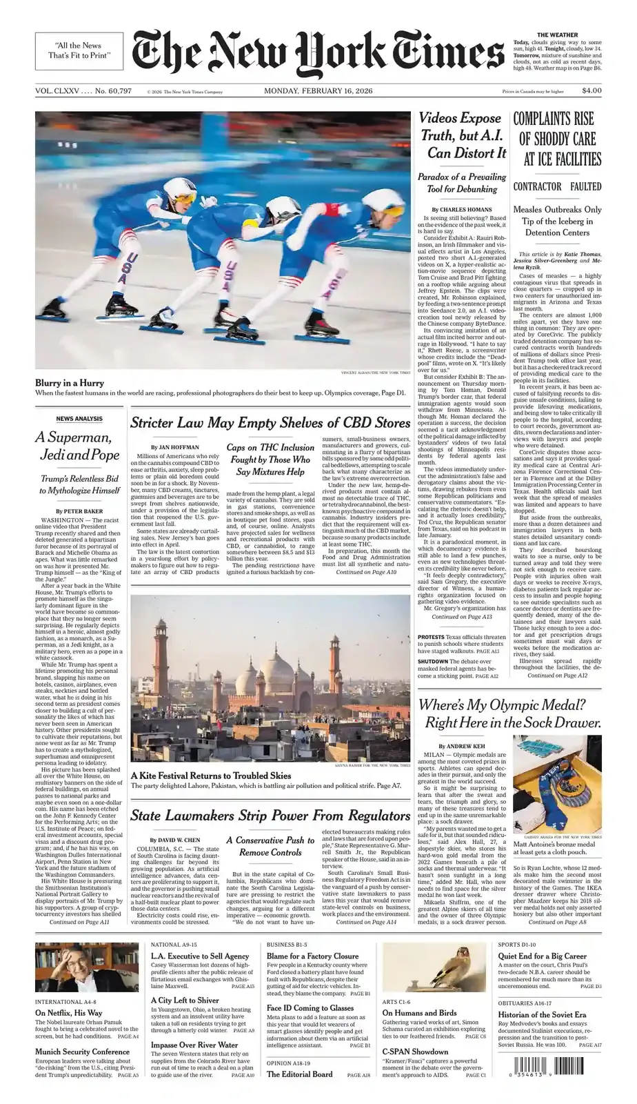 纽约时报 2026-02-16 The New York Times