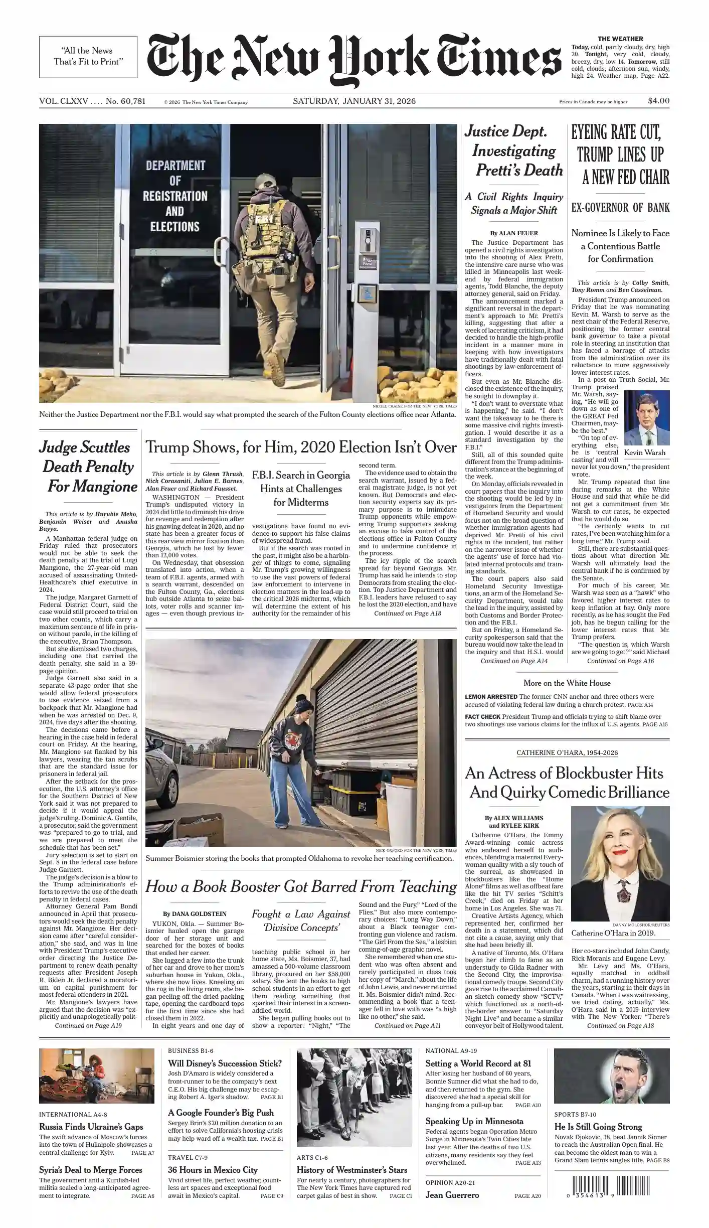 纽约时报 2026-01-31 The New York Times