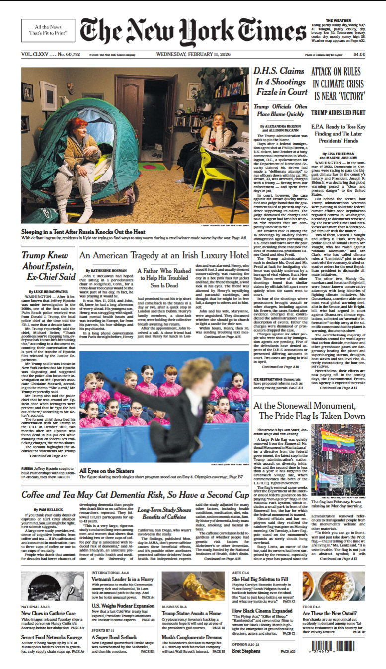 纽约时报 2026-02-11 The New York Times