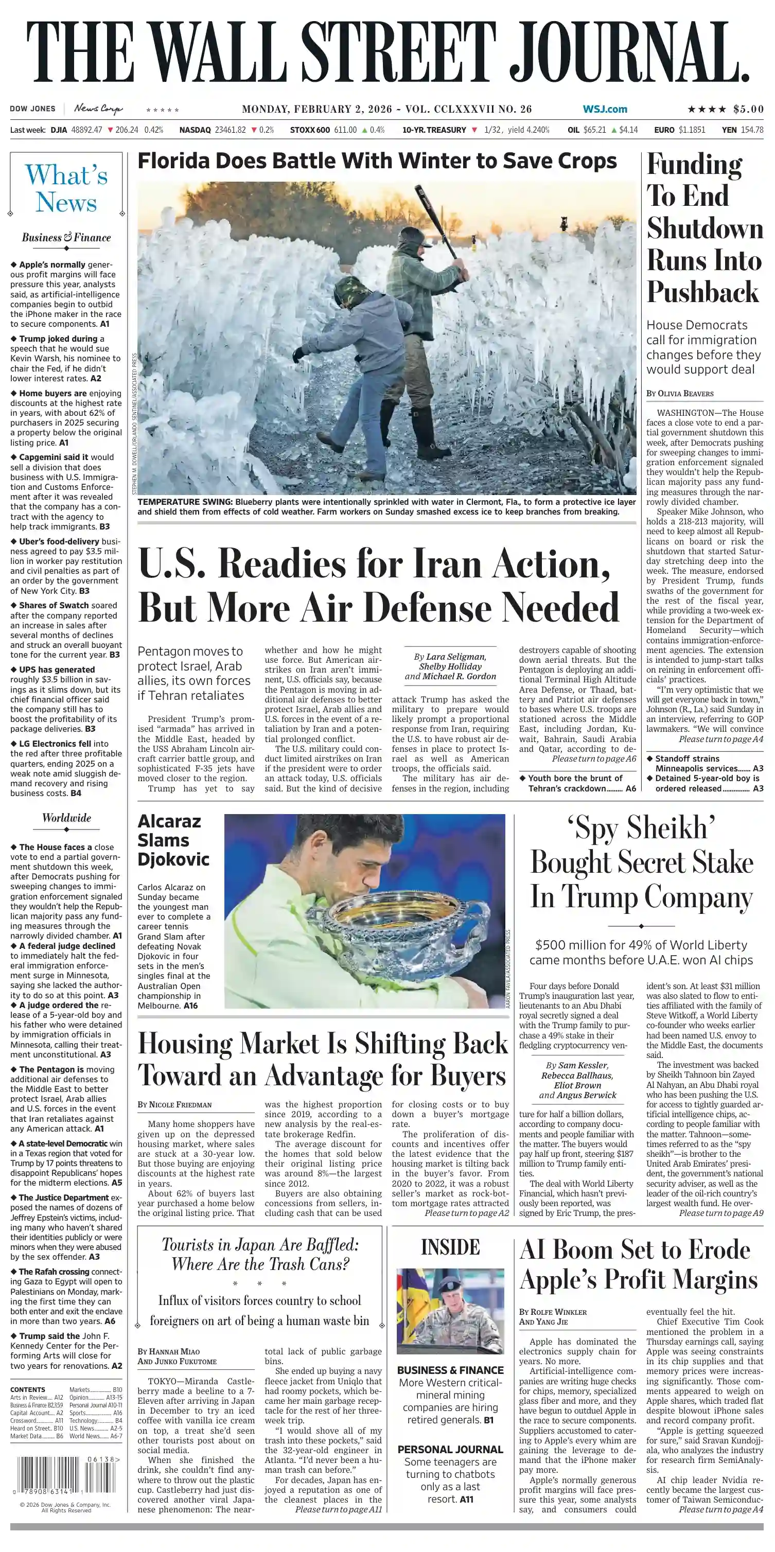 华尔街日报 2026-02-02 The Wall Street Journal