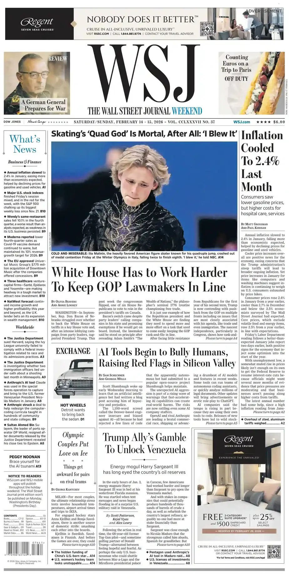 华尔街日报 2026-02-14 The Wall Street Journal