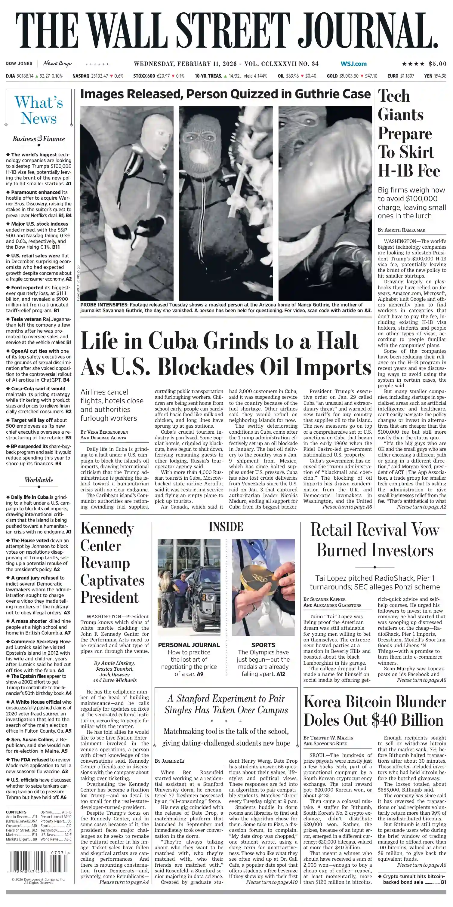 华尔街日报 2026-02-11 The Wall Street Journal