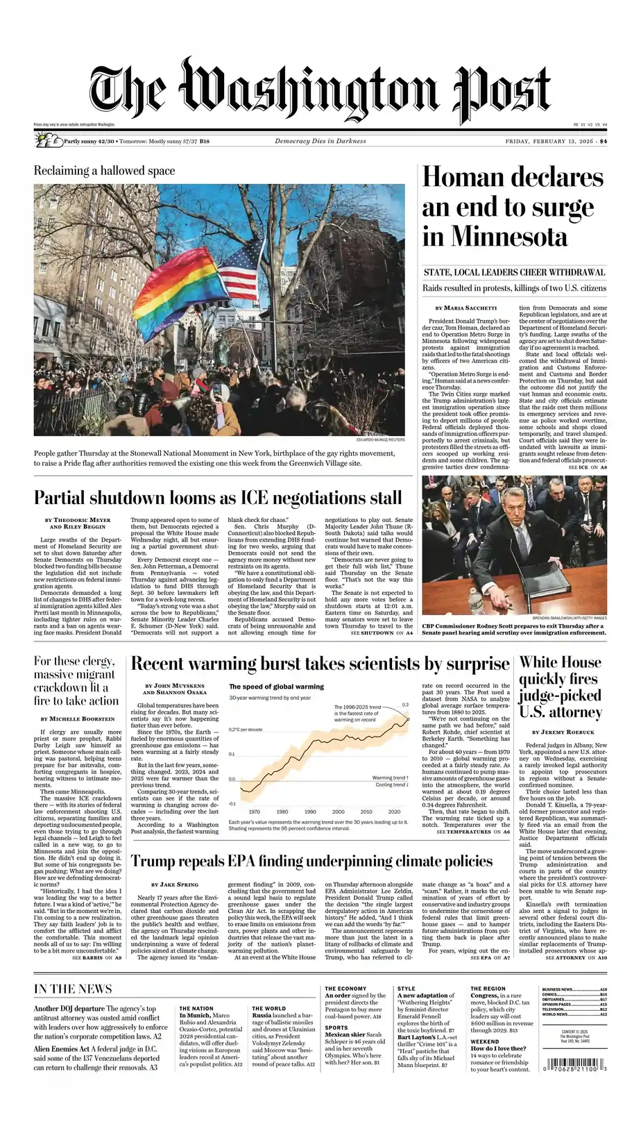 The Washington Post 2026-02-13 华盛顿邮报