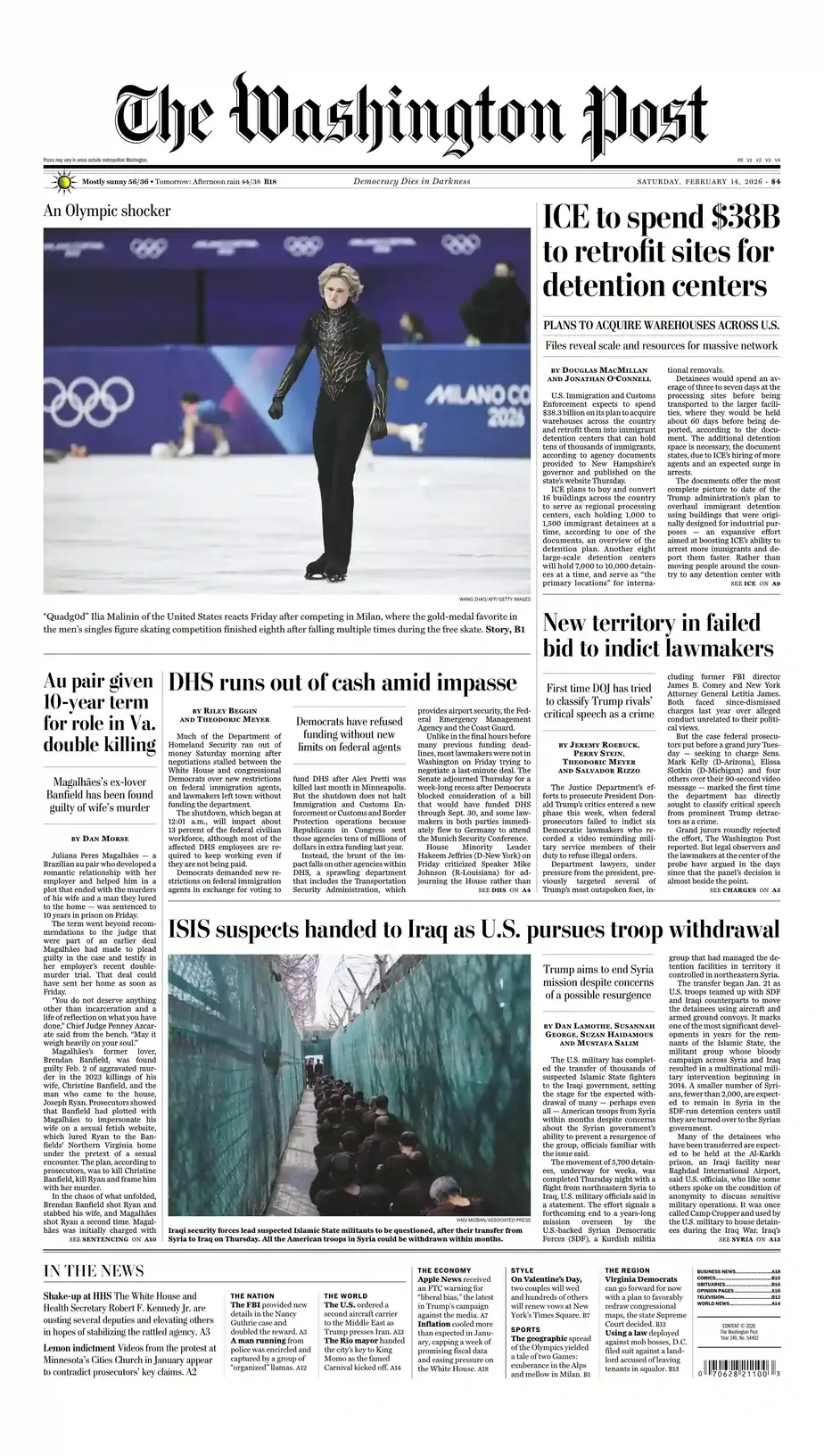 The Washington Post 2026-02-14 华盛顿邮报